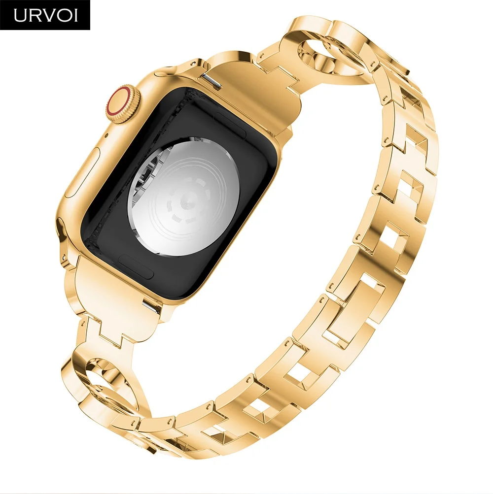 Браслет URVOI для apple watch series 5 4 32 Модный сверкающий браслет девушек с цирконием и
