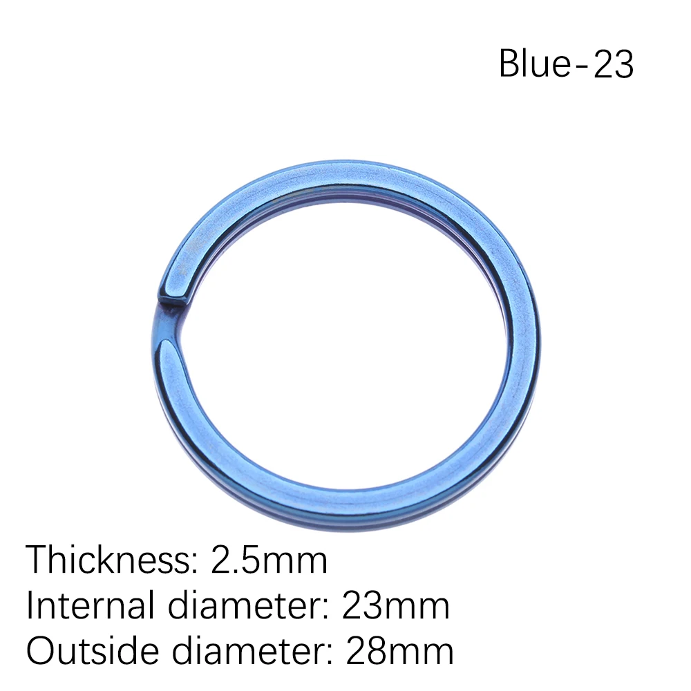 28mm 1pc Blue 1/2 шт. брелок для ключей из титанового сплава, для повседневного использования, для улицы, портативный брелок, пряжка, кольцо для ключей, круглый зажим, держатель для ключей, для кемпинга, путешествий, подвесной инструмент - Цвет: 28mm 1pc Blue