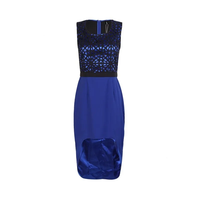 HDY Haoduoyi New Arrival Western Style Asymmetry Hollow Swallowtail Hip Vestidos Wild Slim Fit Sleeveless Summer Women Dress | Женская