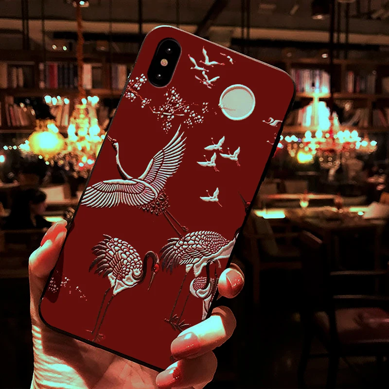 

for iPhone 6 plus 6s plus X 7 plus 8 plus XR XS Max 11 pro Max 5 5S SE2 silicone frosted 3D Embossed carvings Painted phone case