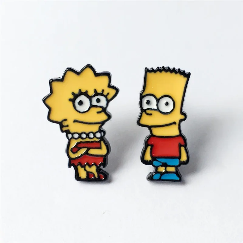 COSANER simpsonsss модные аниме мультфильм серьги гвоздики для женщин девочек детей
