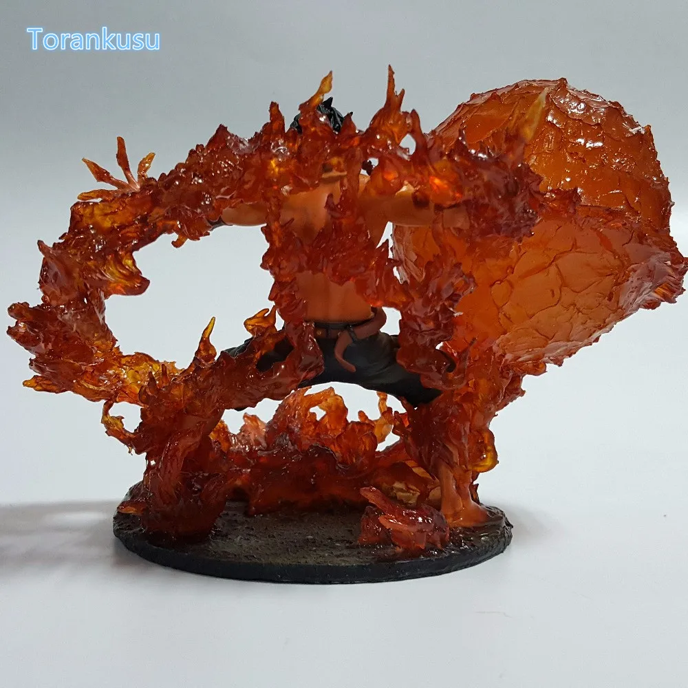 One piece фигурки Ace Fire Fist DIY фигурка игрушки Аниме Onepiece Portgas D Ace Diorama Fire Devil Фрукты Модель игрушки OP28
