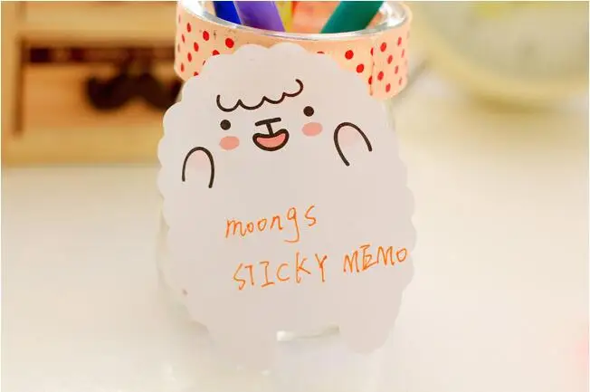 2 шт./лот Kawaii довольно животных Sticky memo pad заметки школы канцелярские принадлежности для студентов книга