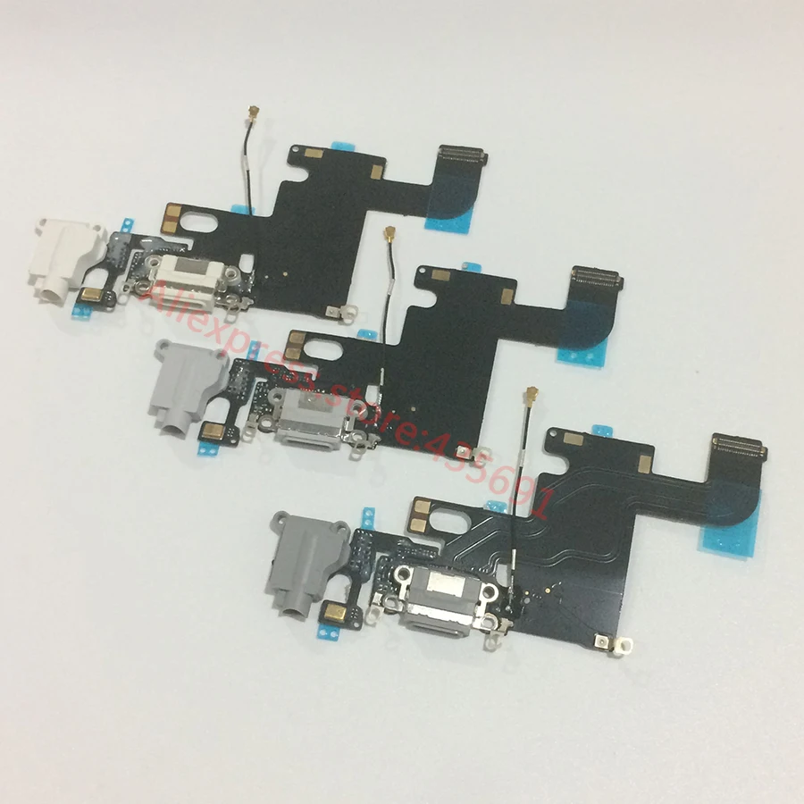 20Pcs/lot USB Charging Dock Charger Port Headphone Audio Jack Connector with MIC Flex Cable For iPhone 6 4.7&quot Repair Parts | Мобильные