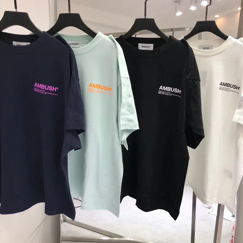19ss Ambush футболка для мужчин и женщин 1:1 Высокое Качество Светоотражающая Хай стрит