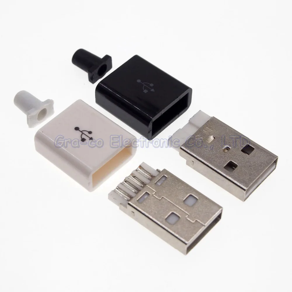 10 комплектов 3 в 1 A Тип 2 0 usb штекер с пластиковым стандартным комплектом паяльный