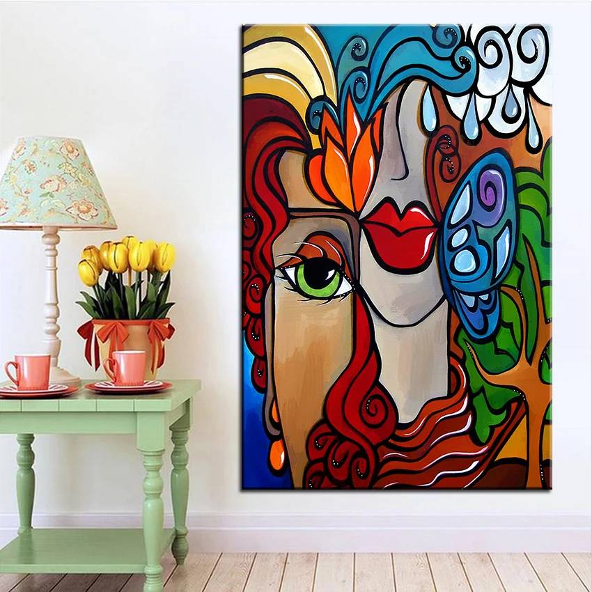 

Large size Printing Oil Painting Wall painting transitions POP Art Wall Art Picture For Living Room painting No Frame