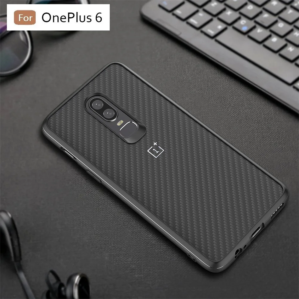 Oneplus 6T чехол оригинальный 100% официальный Защитный силиконовый нейлон Карбон
