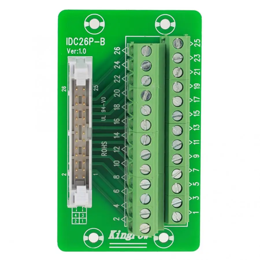 Терминалы Breakout Board IDC26P din-рейка 26Pin 5 мм Монтажный интерфейсный модуль клеммные блоки модуль мужской Breakout Board