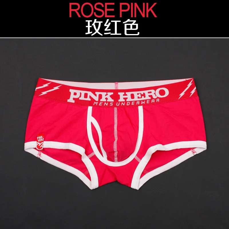 Трусы-боксеры Pink Hero мужские Брендовое пикантное нижнее белье хлопковые модные