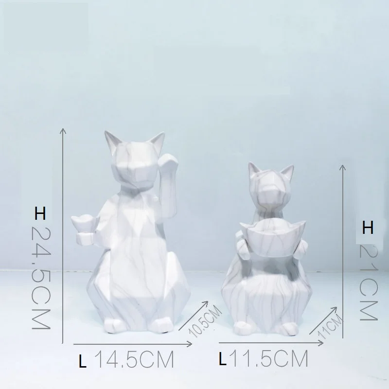 Мраморные современные минималистичные мраморные керамические украшения lucky cat