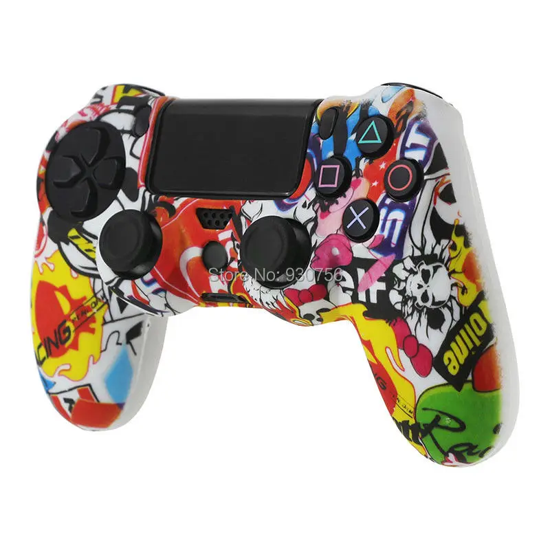 Цвета камуфляж бомба силиконовый защитный чехол для Playstation 4 PS4 Slim Pro контроллер |