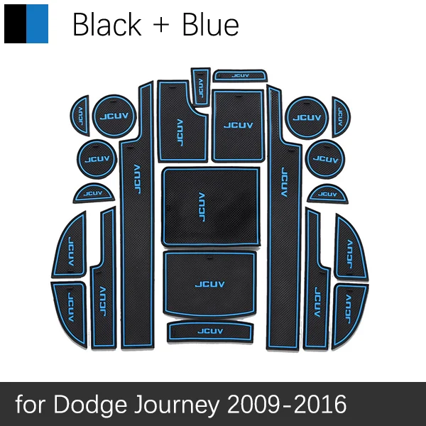 Противоскользящие ворота Слот коврик резиновая подставка для Dodge Journey JC Fiat Freemont 2009- SRT р/Т аксессуары наклейки 2011 - Название цвета: Синий
