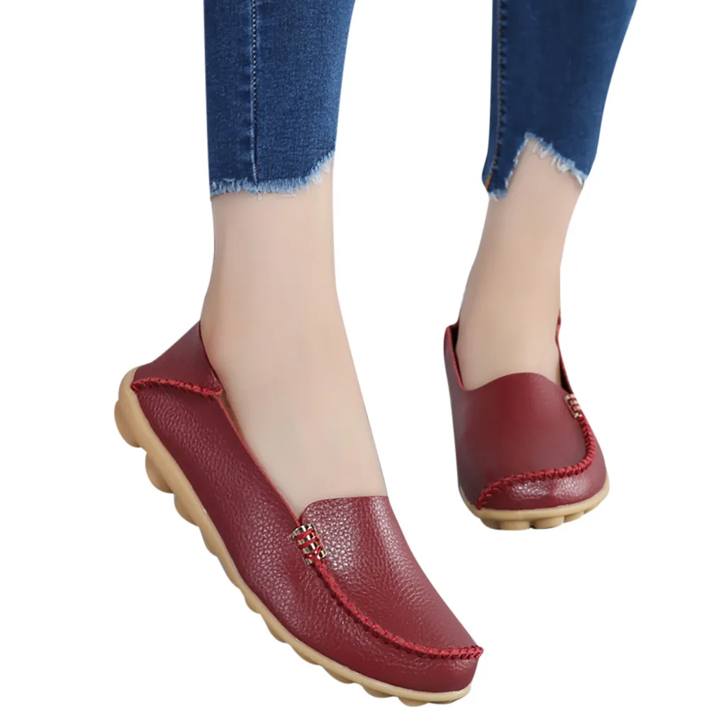 

SAGACE Flats For Women Fashion Style Comfortable Women Shoes Fashion PU Leather Female Shoes Women Flat Casual Shoes 942617