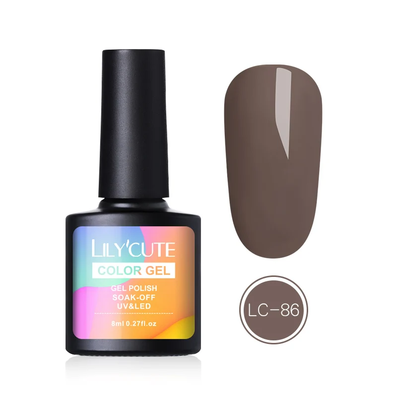 LC86 LILYCUTE 8 мл Хэллоуин УФ-гель для ногтей чистый цвет ногтей гель лак светодиодный Полупостоянный гель лак праймер для ногтей гель - Цвет: LC86