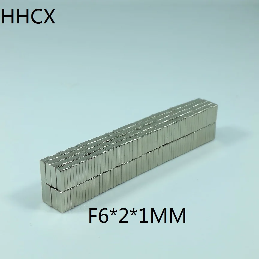 10 шт. магнит 6x2x1 мм N35 Сильный квадратный NdFeB редкоземельный магнит 6*2*1 мм неодимовые магниты 6 мм x 2 мм x 1 мм