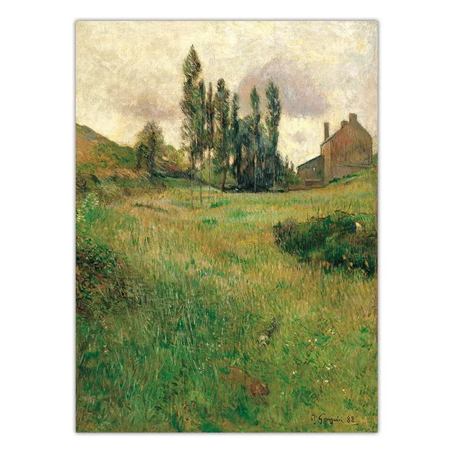 Модульные картины на холсте, домашний декор, настенное искусство, HD печать, французский пол Гоген, Живопись акварелью, скандинавский стиль, плакат для гостиной - Цвет: Nordic LXR2590-06