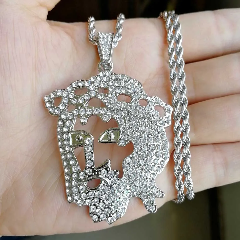 N668 silver Распродажа 26 стилей хип-хоп крест Иисуса кулон ожерелье ювелирные изделия для мужчин ICED OUT BLING N07 - Окраска металла: N668 silver