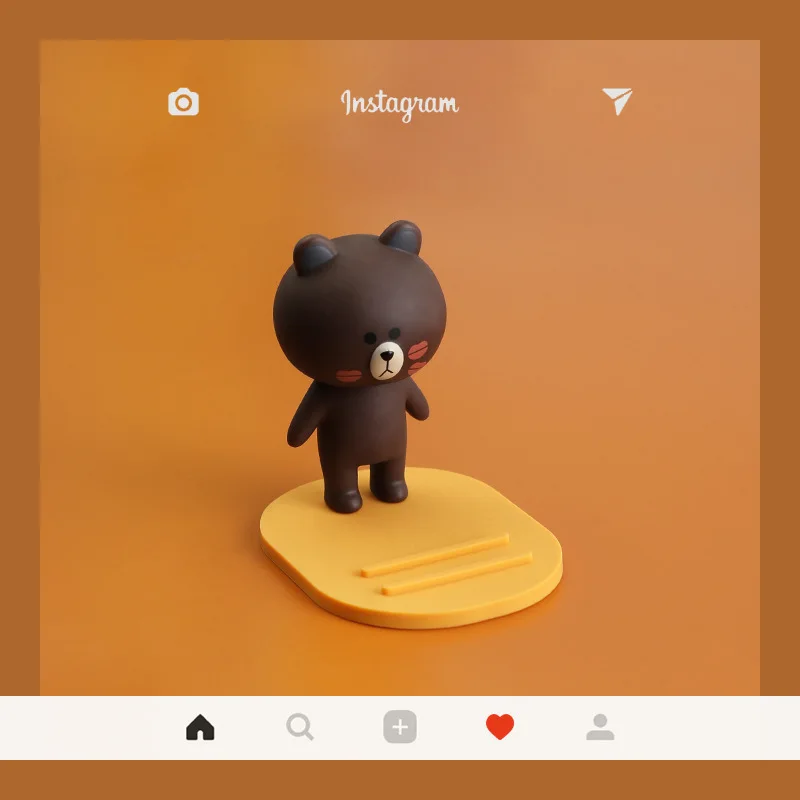Мультяшный коричневый Медведь Кролик милая девушка сердце ins ветер креативный