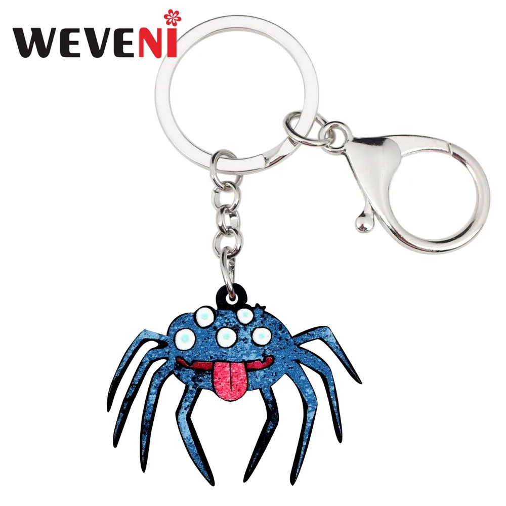 WEVENI акриловое кольцо с подвеской в виде паука на Хэллоуин стиле панк ювелирное