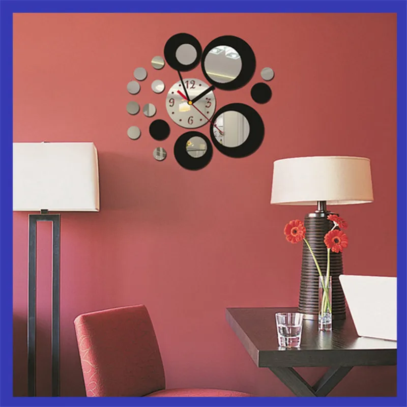 Новый креативный домашний фон зеркальные настенные стикеры DIY круглые