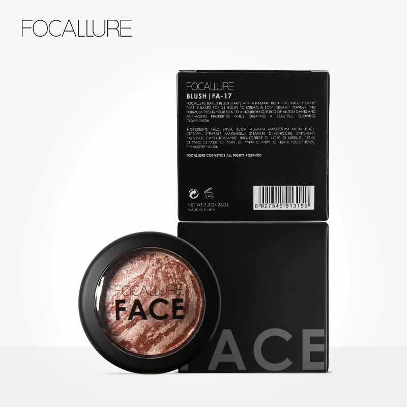 Focallure Запеченные Румяна Макияж для лица мягкая гладкая минеральная косметика