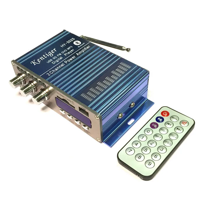 KENTIGER HY-502S с 12V5A адаптер питания 40 Вт мини Bluetooth усилитель+ av-кабель+ пульт дистанционного управления USB/SD карта плеер fm-радио