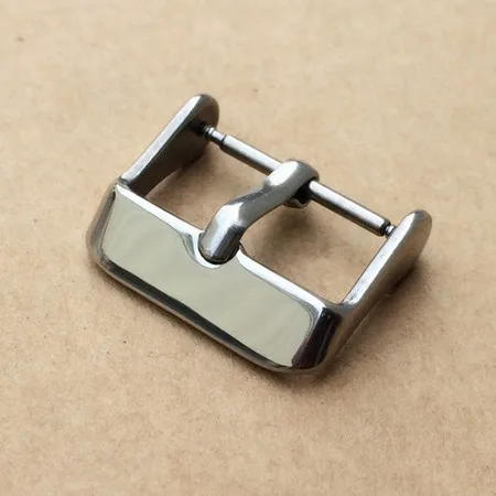 Wholesale 100pcs/Lot Watch Buckle 304 Stainless Steel Watch Buckle Smooth Polish With Spring Bar 14MM 16MM 18MM 20MM 22MM