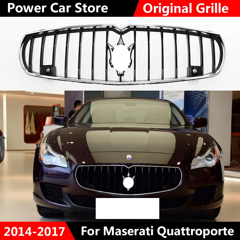 Подходит для Maserati Quattroporte Chrome Black Front OEM оригинальный бампер Гриль 2014 2017