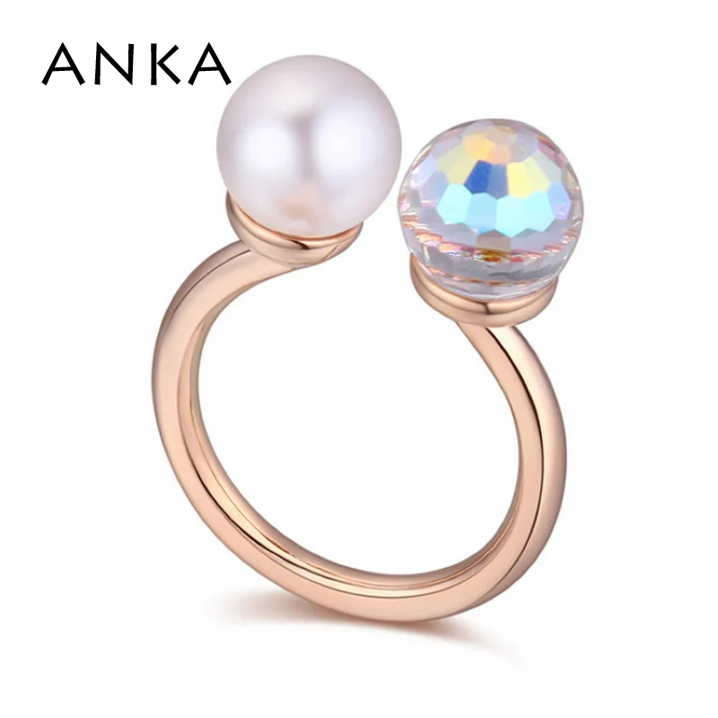 2020 Специальное предложение искусственный жемчуг с круглым кристаллом кольцо