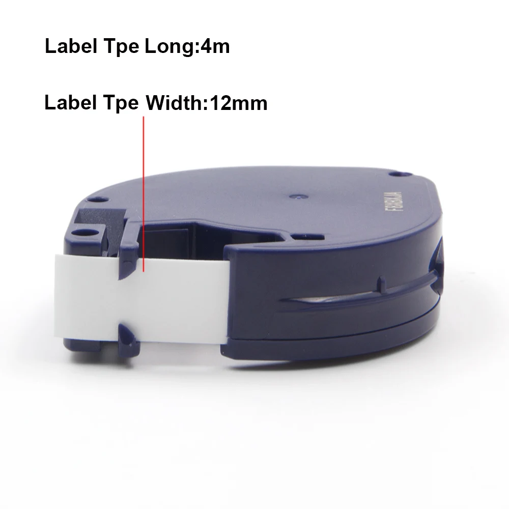 Absoonic 2 шт. 91200 совместимый с Dymo LetraTag бумага для этикеток 12 мм черные на белых лентах
