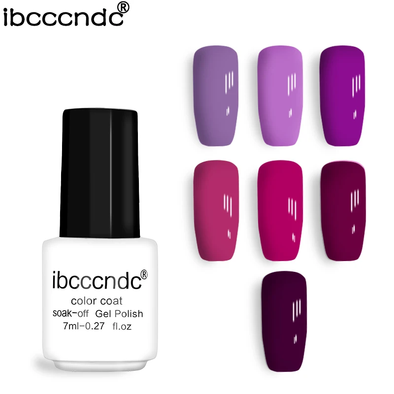 Ibcccndc 7 мл Лаки для ногтей UV LED Клей 60 Цвет GelPolish Vernis Soak Off Gel полу постоянный Дизайн
