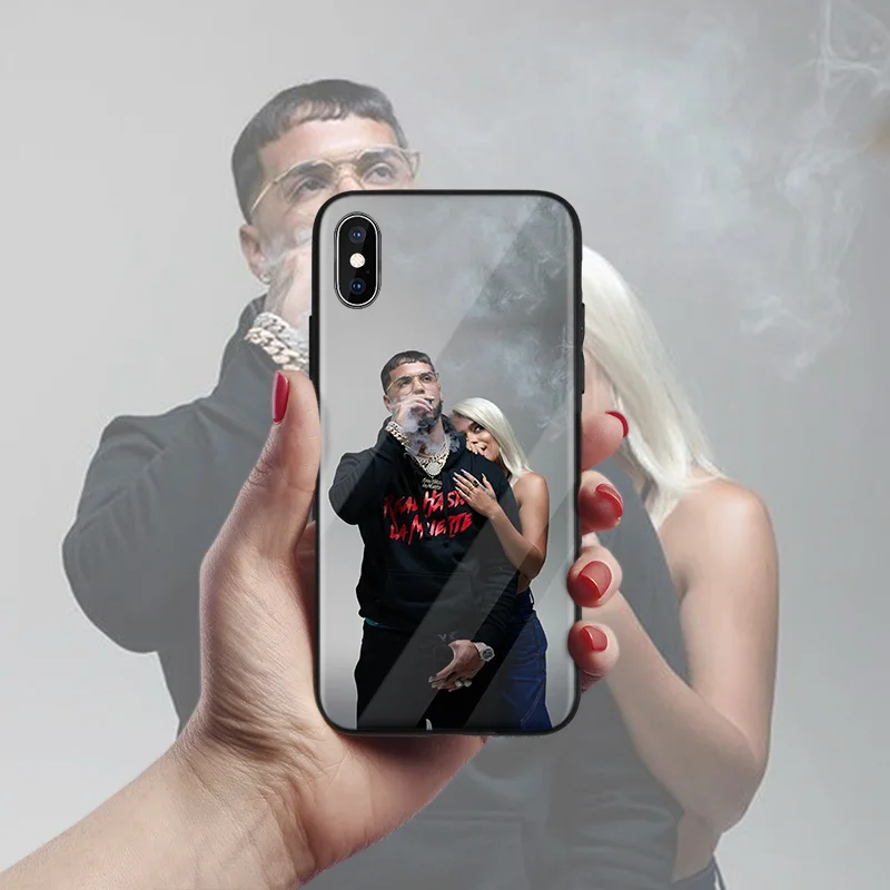 Винтажный чехол Anuel Aa Ozuna чехол для iPhone 7 для iPhone X 7 6 8 Plus, чехол из закаленного стекла для iPhone 11 11Pro XS MAX XR Shell