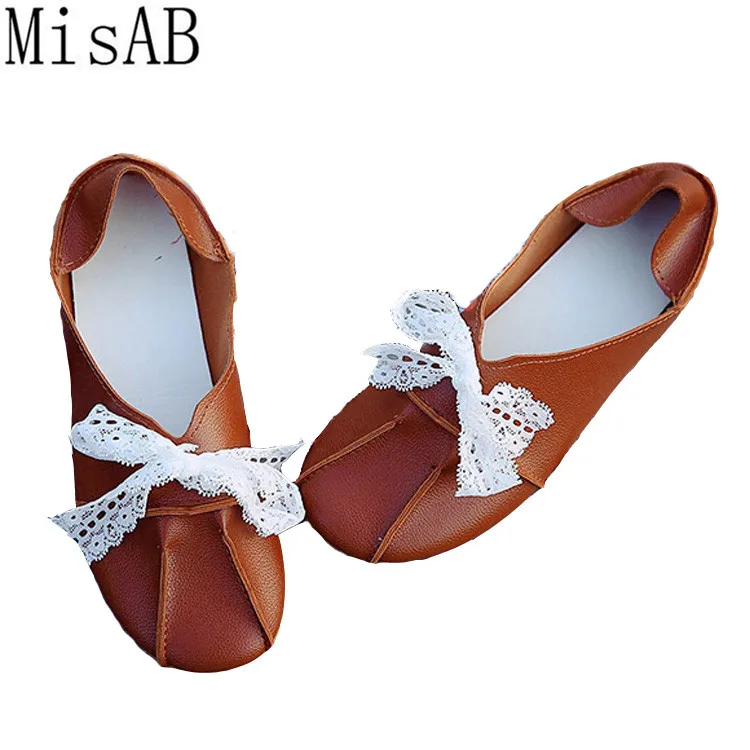 MISAB/женская повседневная обувь на плоской подошве Качественная кожаная женская 3