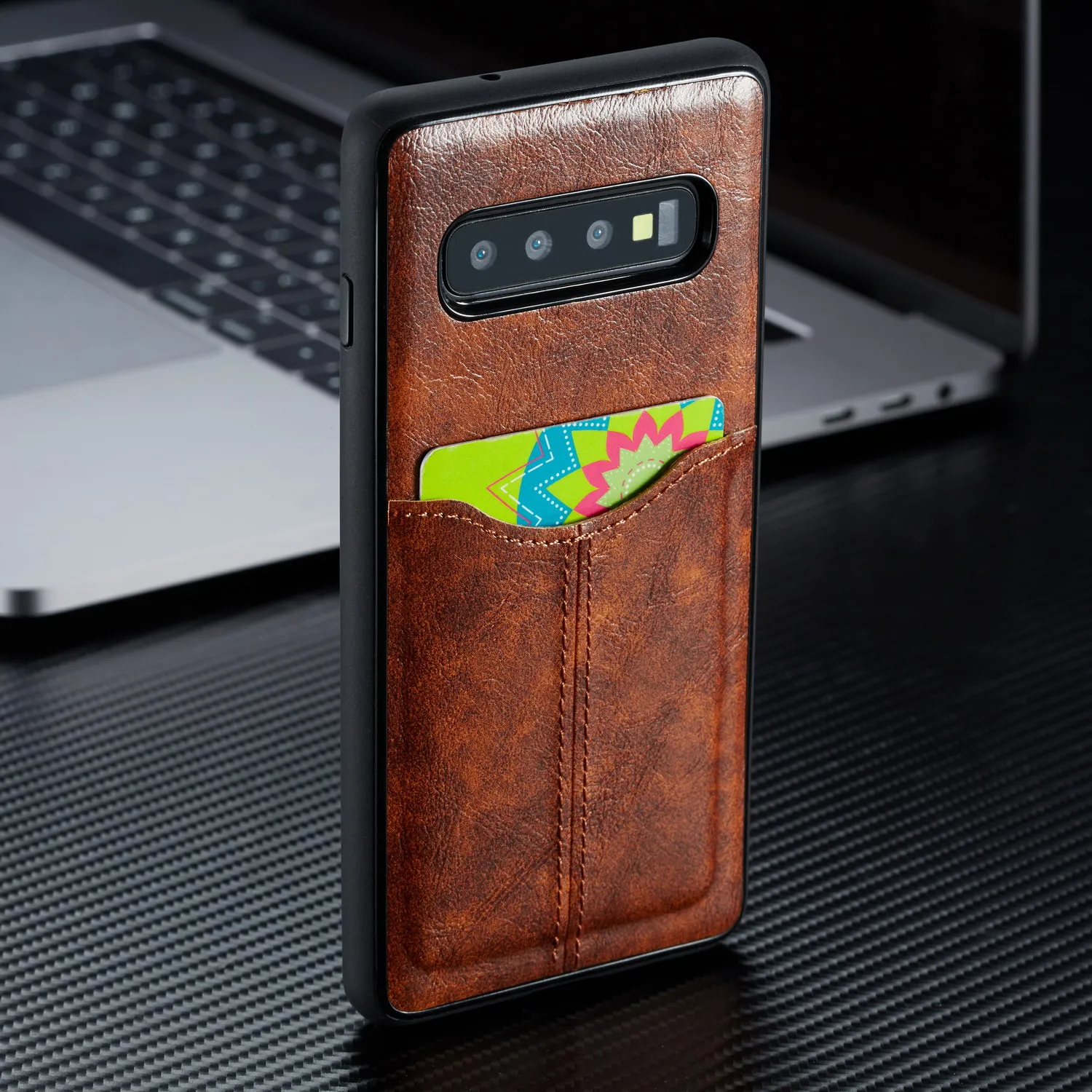 Из искусственной кожи чехол бумажник для samsung Galaxy S10 S10e плюс Чехол карты Винтаж S7 S8