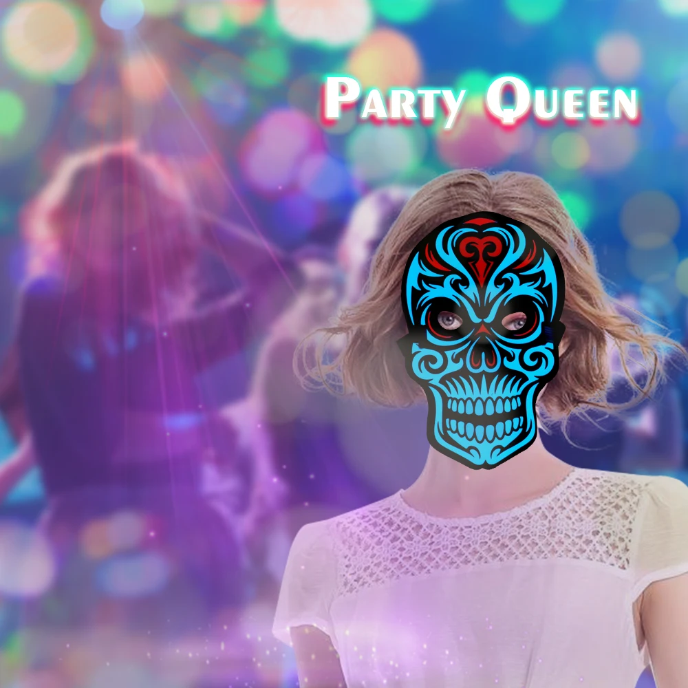 Светодиодный маска голосовое светящаяся фестивальный костюм для выступлений