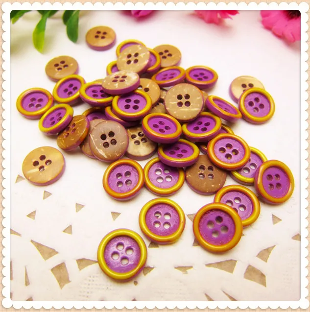 YJHSMY 10 color 50pcs/Lot 11mm Coconut buttons wholesale Children's clothes accessories handmade art WLF18 | Дом и сад