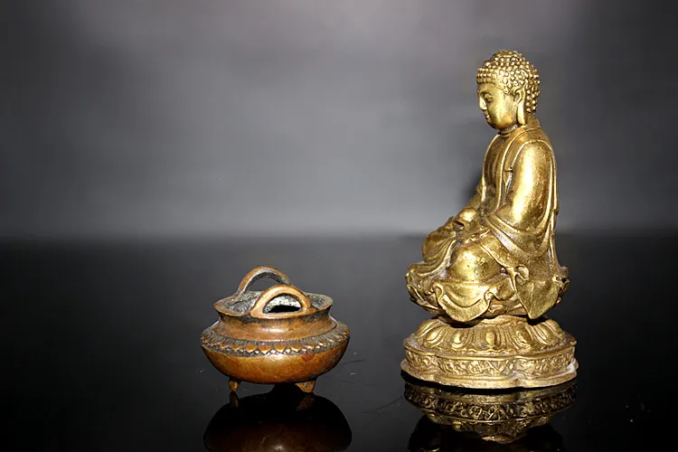 Opening light Sakya Goddess of Mercy Bring Peace and Health Fine Pure Copper Buddha Statue for Home Car Office craft Decoration | Дом и сад