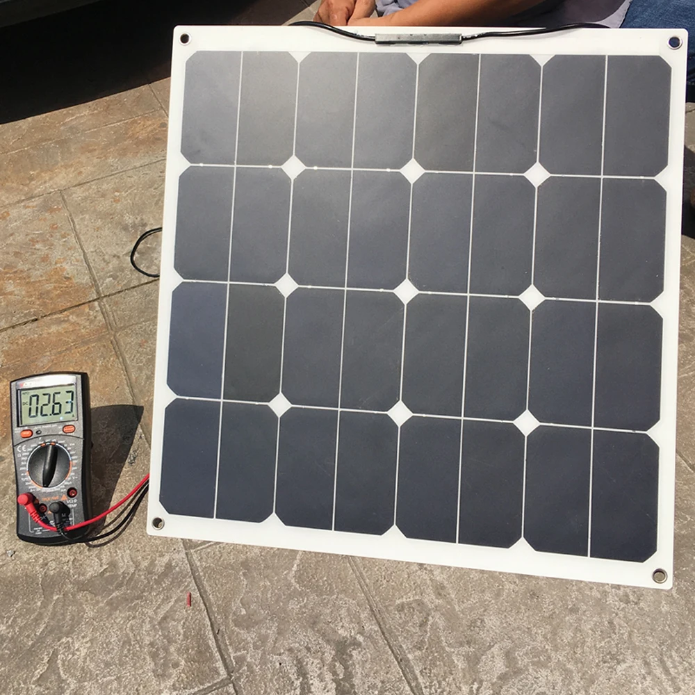 Новый бренд солнечная батарея Гибкая панель 50 Вт 12 В 24 контроллер + 10 А комплекты