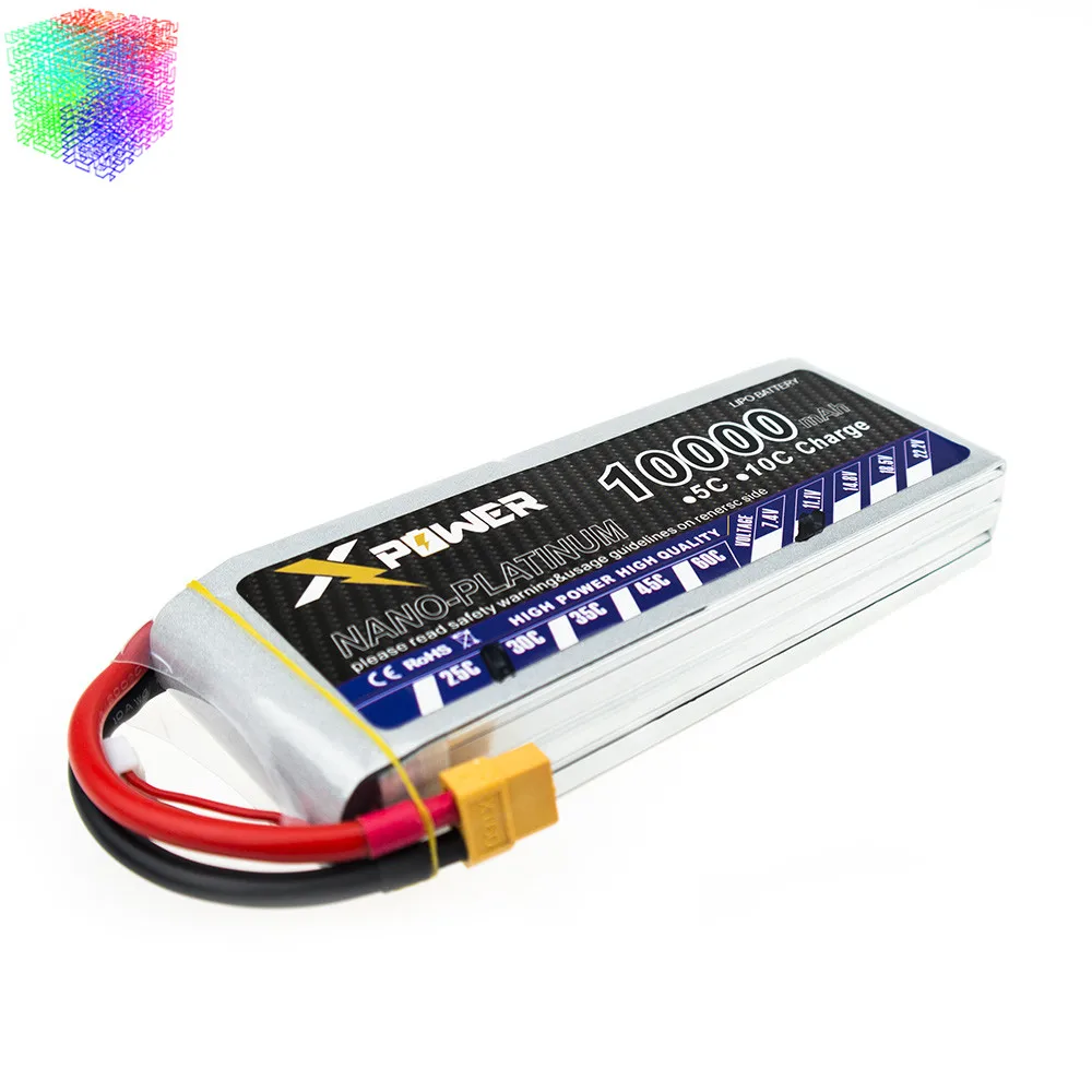 11 1 В 10000 мАч 3s lipo батарея 30C Xpower батареи и зарядное устройство XT60 / T разъем для