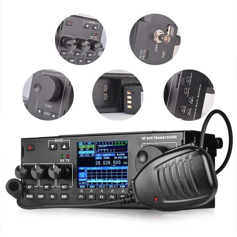 RS-978 SSB hf SDR радио HF ham трансивер 1,8-30 MHz 10 ватт ham sdr радио hf с 3800mAh литий-ионный аккумулятор