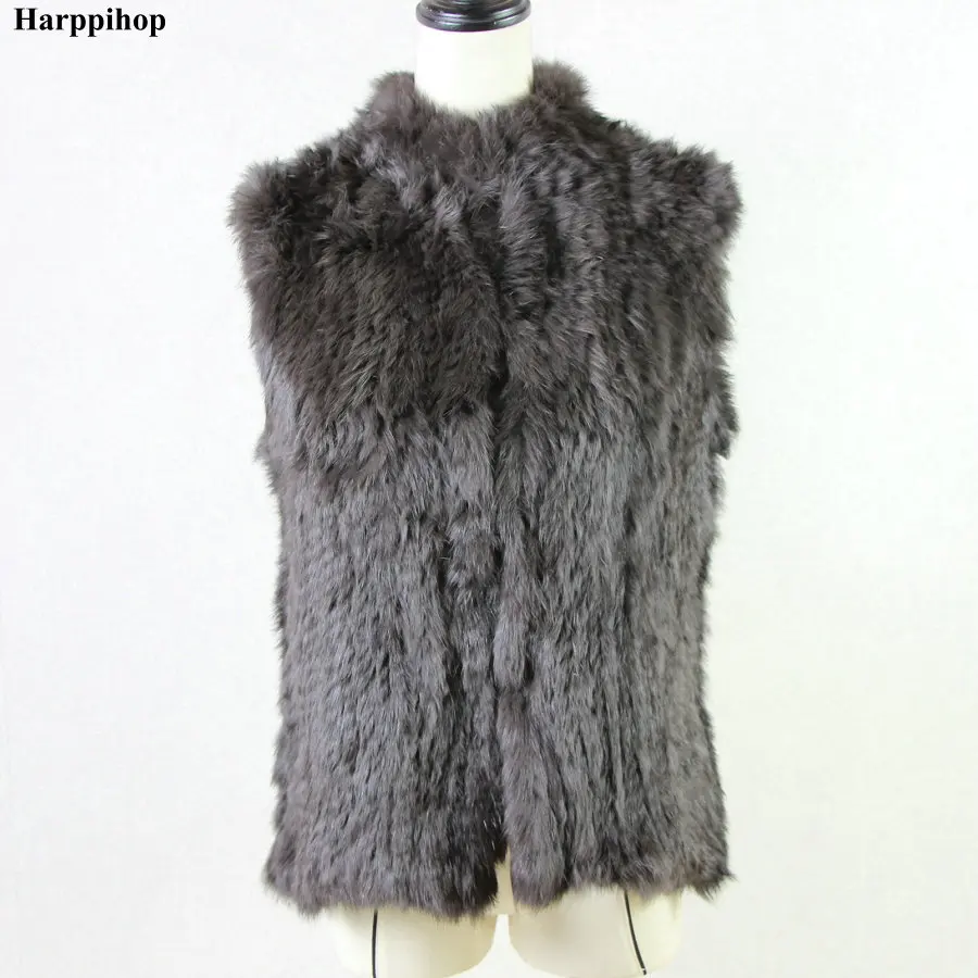 new women fashion warm fur vests rabbit hair fur coat warm with a variety of color optional khaki black grey customized size