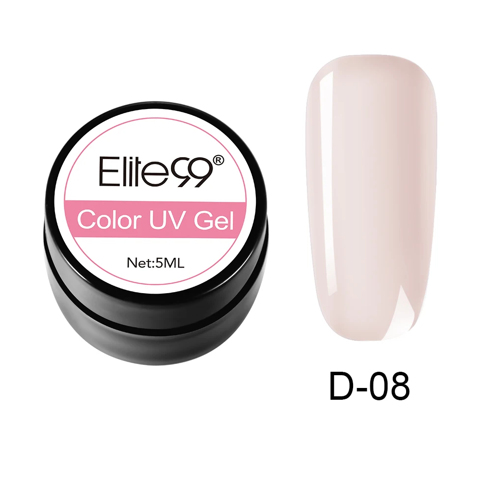 D-08 Elite99 Гель-лак гель uv Vernis светодиодный Гель-лак для ногтей художественный Гель-лак для ногтей чистый цвет Гель-лак 5 мл Гель-лак es Soak Off Nail Art - Цвет: D-08