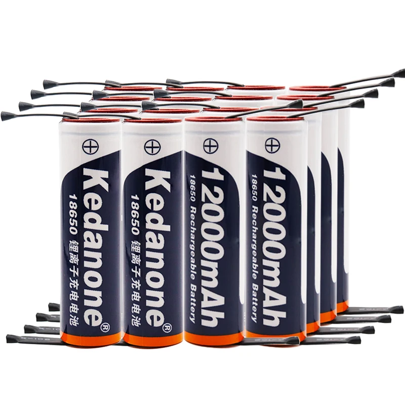 6PCS 18650 Rechargeable Battery 3.7V 12000mAh Capacity Li-ion For Flashlight Torch +diy nickel | Электроника