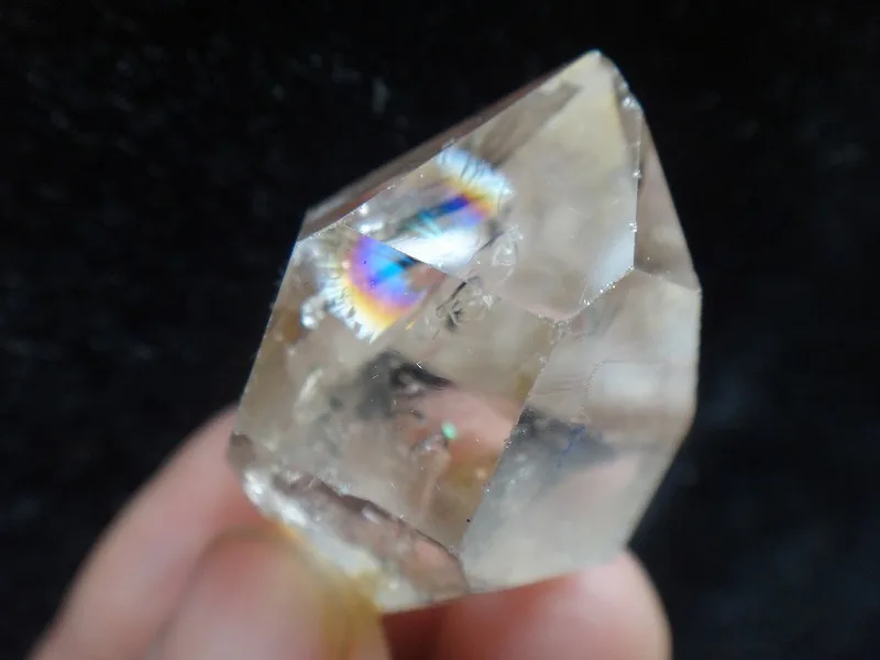Прозрачный кварцевый кристалл яркий радуг 115ct|crystal fusion|diamond saloncrystal key-chain |