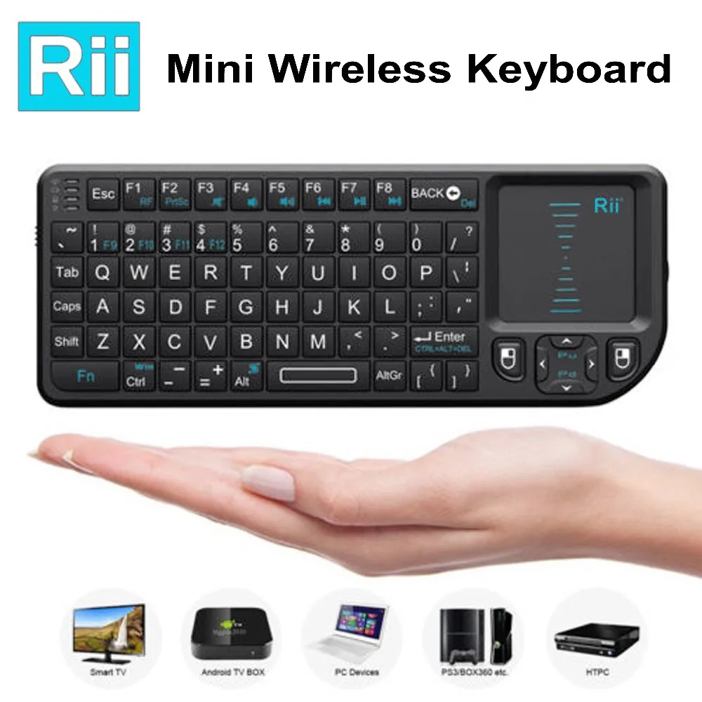 Оригинальный Rii Мини X1 Беспроводной клавиатура 2 4G Air Мышь Портативный сенсорный