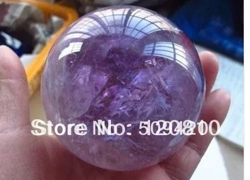 E&gt Натуральный Аметист Кварцевый Кристалл шар Целебный Камень 50 мм|stones healing|stone