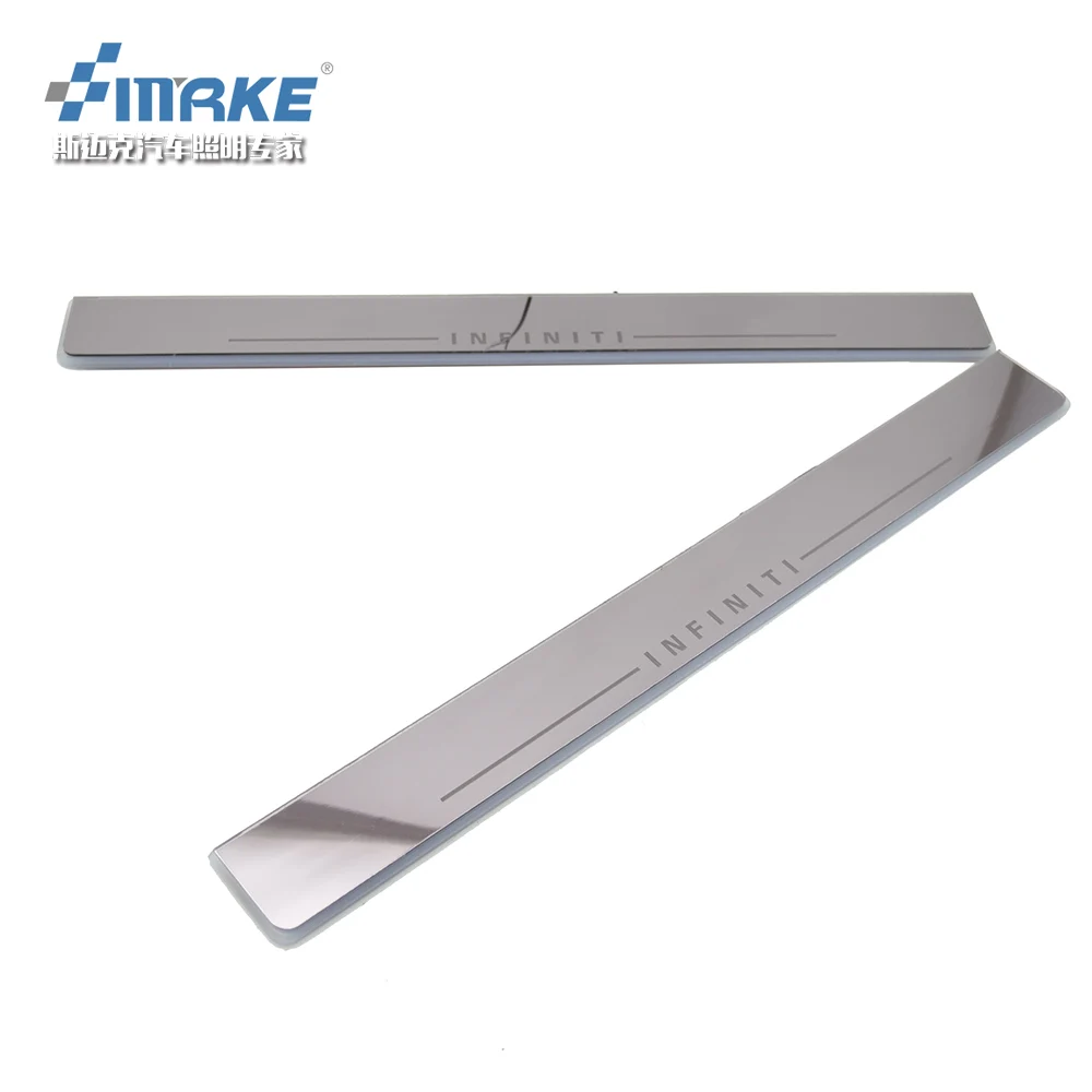 Qirun acrylic led moving door scuff welcome light pathway lamp sill plate linings for Infiniti QX50 2013 2014 20 |