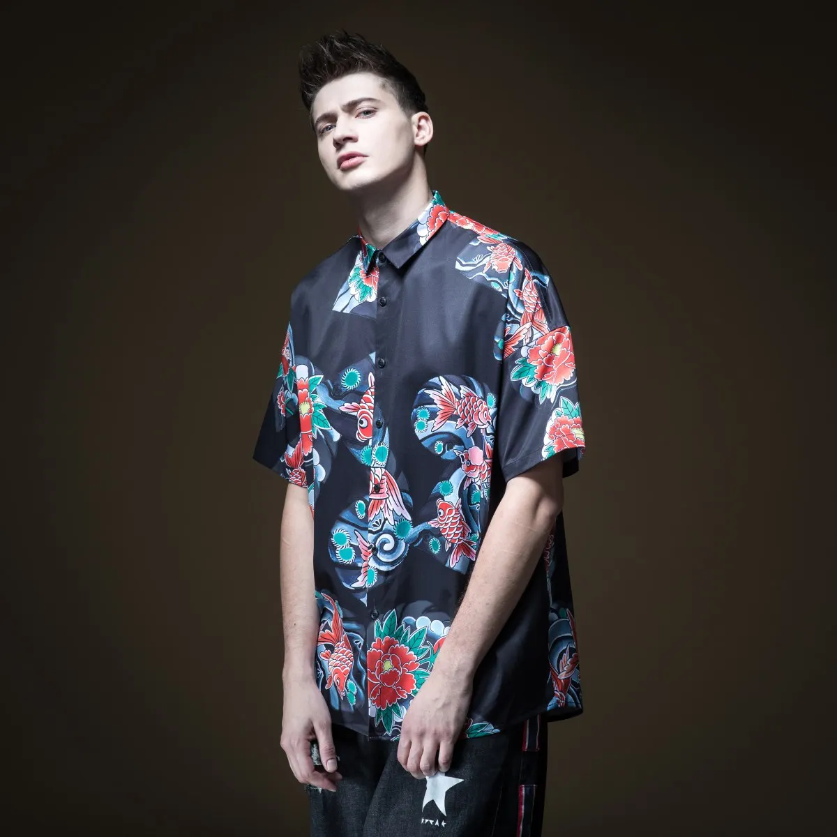 

Blusas Hot Sale Camisa Social Pinli Summer 2019 New Men's Wear Chinese Wind Printed Loose Short-sleeved Shirt Tide B192713513