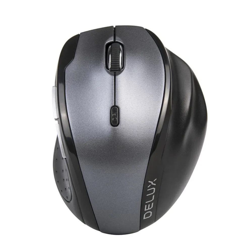 Silver without Pad Delux M620GX беспроводная мышь эргономичная оптическая 2,4G 800/1200/1600/2400 dpi регулируемая с подставкой для запястья коврик для мыши для настольного ноутбука - Цвет: Silver without Pad